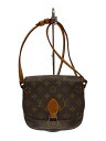 【中古】LOUIS VUITTON◆サンクルーMM_モノグラム・キャンバス_BRW/PVC/BRW【バッグ】