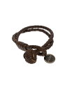 【中古】BOTTEGA VENETA◆ブレスレット/レザー/BRW/レディース//【服飾雑貨他】