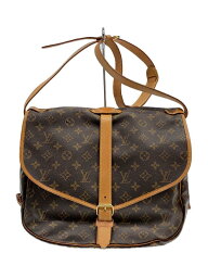 【中古】LOUIS VUITTON◆1)ソミュール35_モノグラム・キャンバス_BRW【バッグ】