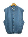 【中古】YASHIKI◆23AW/Shiraiki Vest/ニットベスト(厚手)/2/ウール/BLU/YSK-23AW-KN08【メンズウェア】