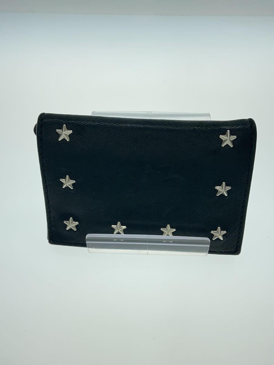 【中古】JIMMY CHOO◆カードケース/レザー/BLK/メンズ【服飾雑貨他】