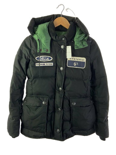 【中古】HYSTERIC GLAMOUR◆ダウンジャケット/FREE/コットン/BLK/2AC-8350【レディースウェア】 【中古】HYSTERIC GLAMOUR◆ダウンジャケット/FREE/コットン/BLK/2AC-8350【レディースウェア】