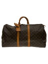 【中古】LOUIS VUITTON◆キーポル・バンドリエール55_モノグラム・キャンバス_BRW/PVC/BRW【バッグ】