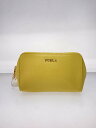 【中古】FURLA◆ポーチ/レザー/YLW/a387//【バッグ】
