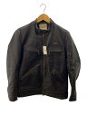 【中古】Lewis Leathers◆×HYSTERIC GLAMOUR/シングルライダースジャケット/M/牛革/BLK/0294LB02【メンズウェア】