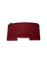 【中古】CHARLES&KEITH◆長財布/レザー/RED/無地【服飾雑貨他】