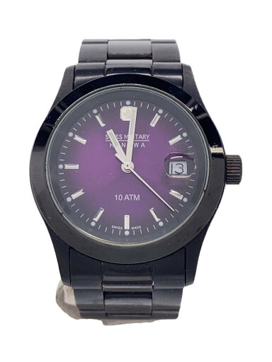 【中古】SWISS MILITARY WATCH◆クォーツ腕時計/アナログ/ステンレス/BLK//【服飾雑貨他】 【中古】SWISS MILITARY WATCH◆クォーツ腕時計/アナログ/ステンレス/BLK//【服飾雑貨他】