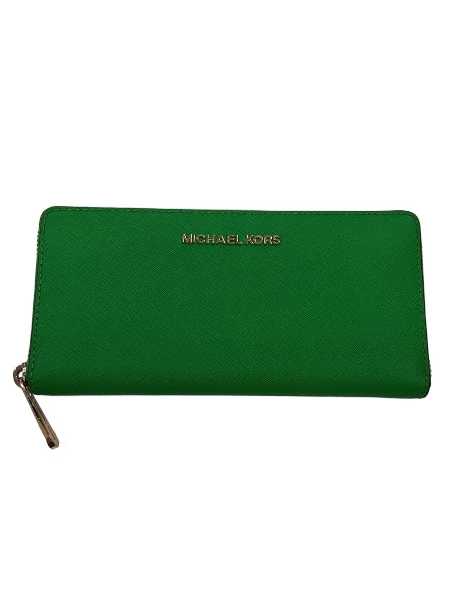 【中古】MICHAEL KORS◆長財布/--/GRN/無地/レディース/35H3GTVZ3L【服飾雑貨他】