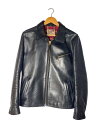 【中古】Y’2 LEATHER◆レザージャケット・ブルゾン/42/馬革/BLK/無地【メンズウェア】