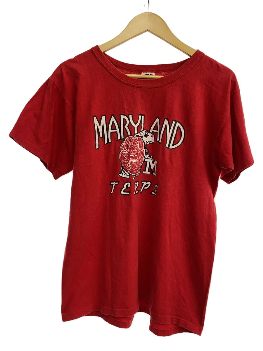 EASTPORT/Tシャツ/L/コットン/RED/プリント/80s/MARYLAND TERPS