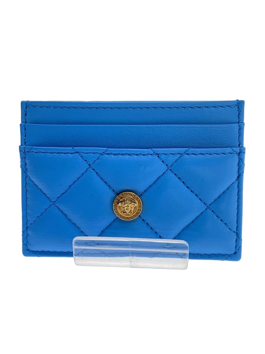 【中古】VERSACE◆カードケース/レザー/BLU/メンズ/ヴェルサーチェ【服飾雑貨他】