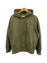 【中古】Carhartt◆HOODED WILES SWEATSHIRT/パーカー/M/コットン/GRN/色褪せ、シミ有【メンズウェア】(4)