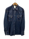 【中古】THE FLAT HEAD◆デニムウエスタンシャツ/デニムシャツ/長袖シャツ/--/デニム/IDG/無地/7001【メンズウェア】
