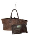 【中古】BOTTEGA VENETA◆トートバッグ/レザー/BRW【バッグ】