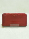【中古】MIU MIU◆長財布/レザー/RED/レディース【服飾雑貨他】