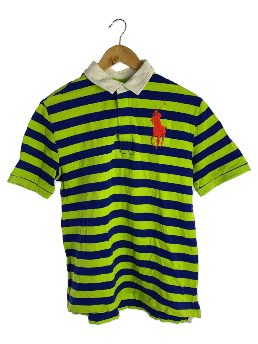 POLO RALPH LAUREN◆ポロシャツ/XL/コットン/GRN/ボーダー