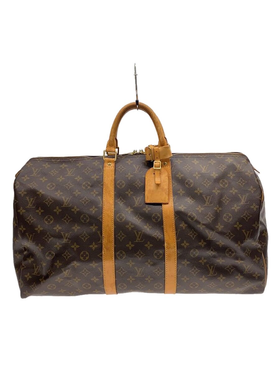 【中古】LOUIS VUITTON◆キーポル55_モノグラム・キャンバス_BRW/PVC/BRW【バッグ】