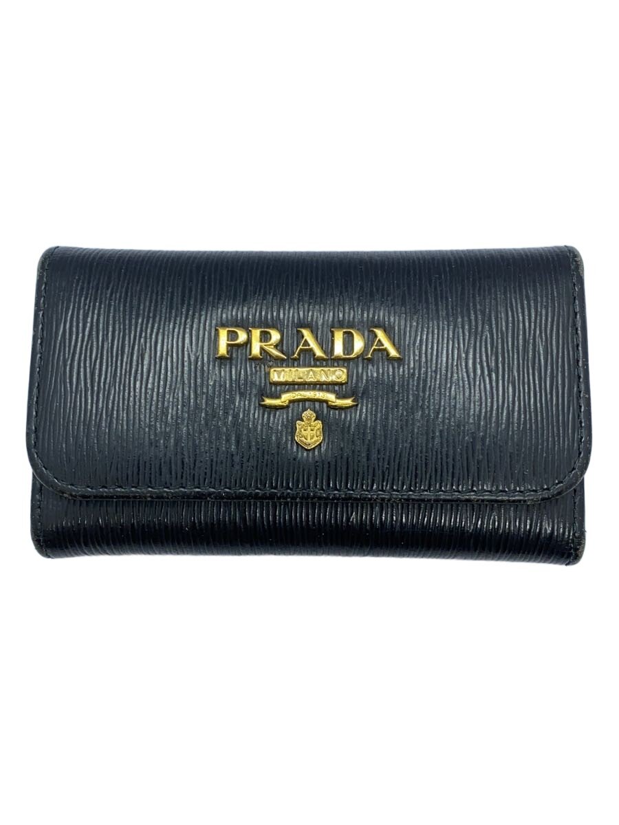 【中古】PRADA◆6連キーケース/レザー/BLK/レディース【服飾雑貨他】
