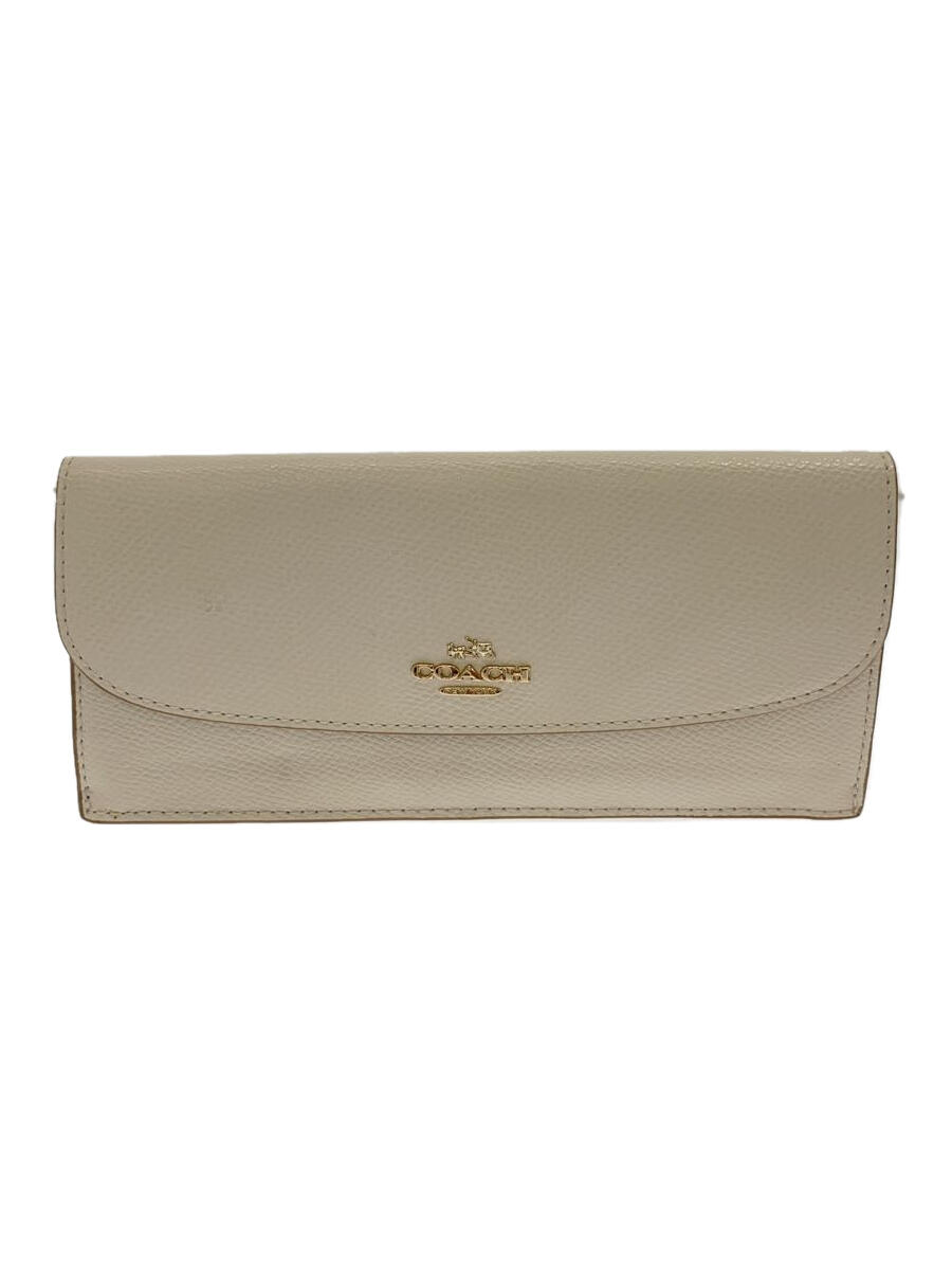 【中古】COACH◆長財布_オールレザー/レザー/WHT/レディース/※汚れ有【服飾雑貨他】