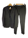 【中古】BURBERRY BLACK LABEL◆2Bスーツ/サイドベンツ/背抜/L/ウール/BLK/シャードチェック【メンズウェア】