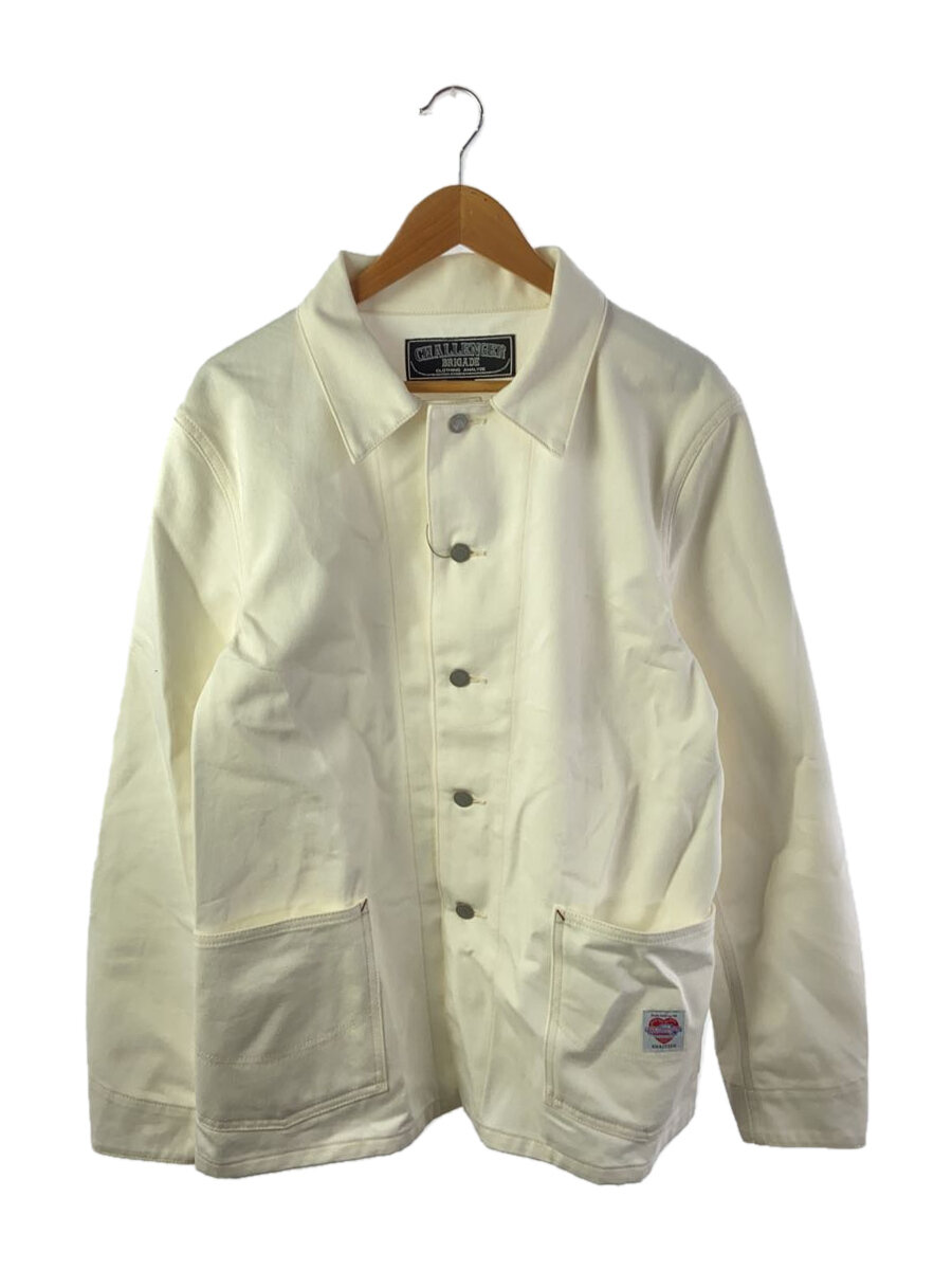 【中古】CHALLENGER◆24SS/DENIM COVER ALL/カバーオール/M/コットン/WHT/無地/CLG-JK024-002//【メンズウェア】