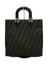 【中古】FENDI◆トートバッグ/キャンバス/BRW/ズッカ柄【バッグ】