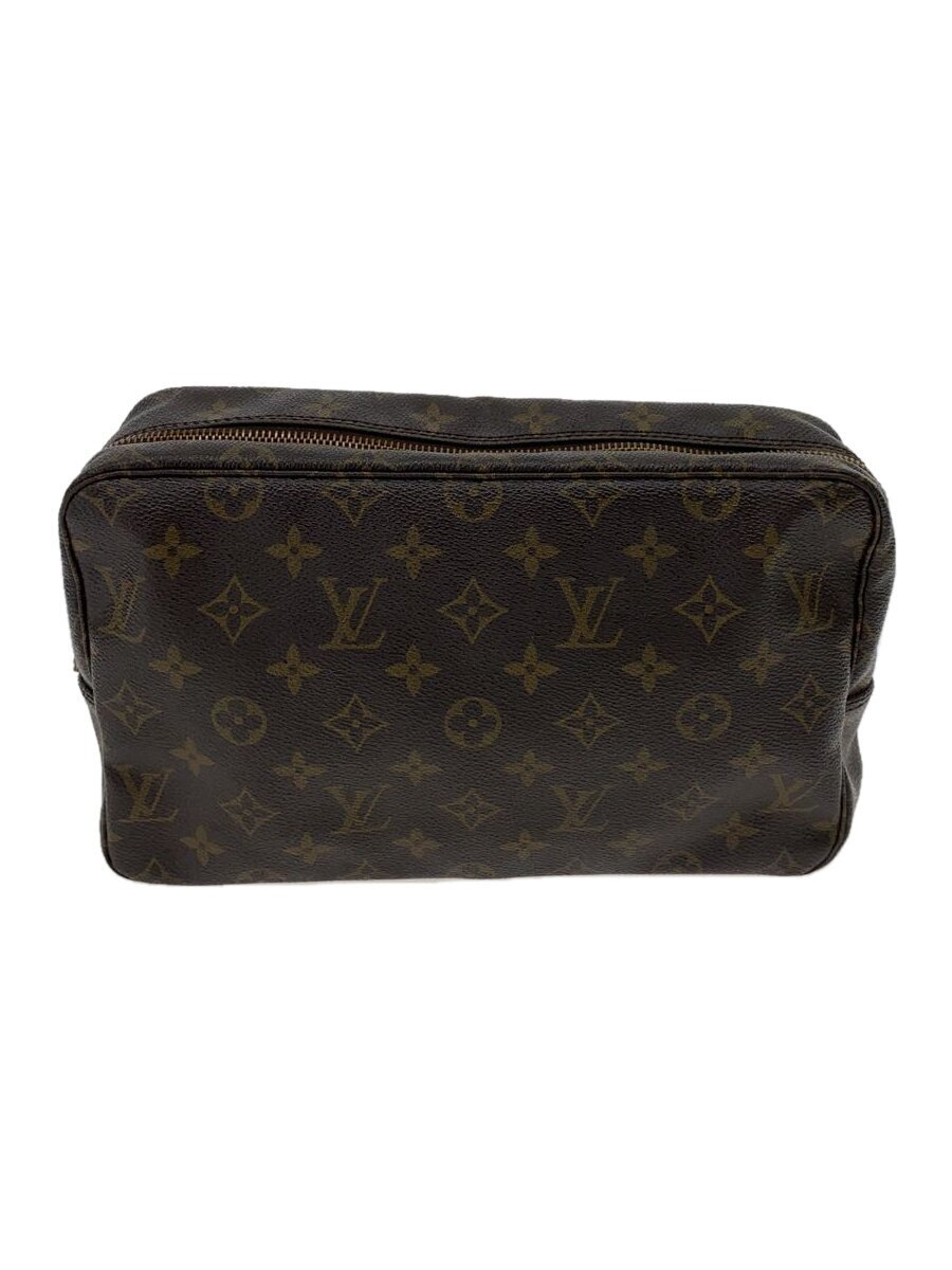 【中古】LOUIS VUITTON◆トゥルース・トワレット28_モノグラム・キャンバス/PVC/BRW/総柄【バッグ】