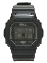 【中古】CASIO◆クォーツ腕時計/デジタル/ラバー/ブラック//DW-5600VT/×MHL/割有【服飾雑貨他】