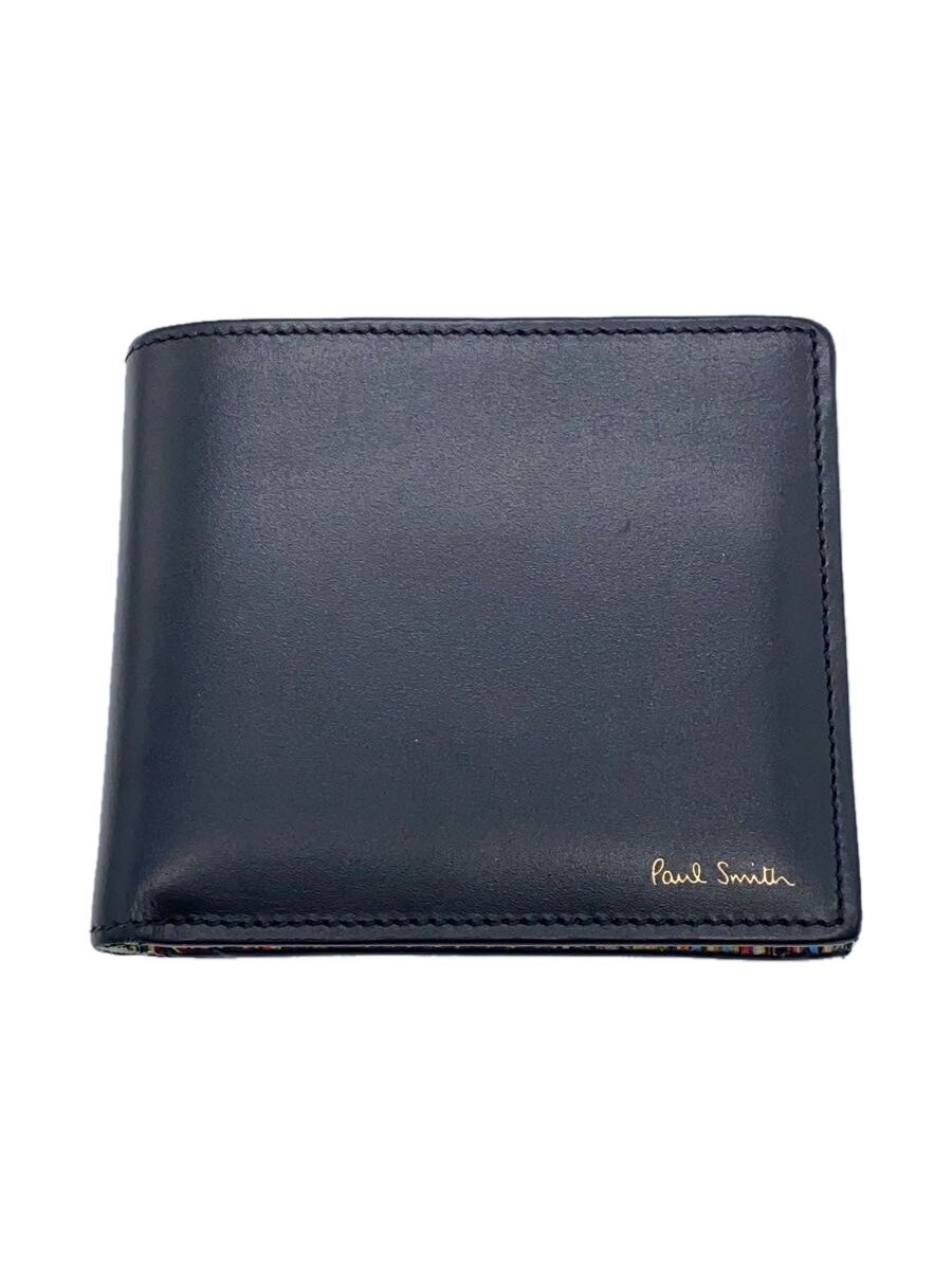 【中古】Paul Smith◆2つ折り財布/レザー/BLK/無地/メンズ/M1A-4833-BMULTI【服飾雑貨他】