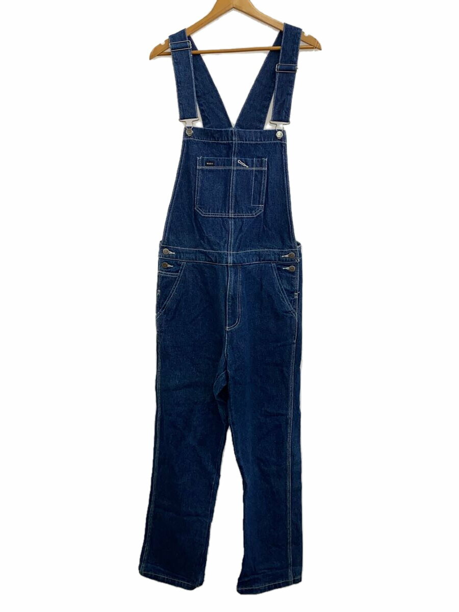 【中古】RVCA◆オーバーオール/S/コットン/IDG/無地/M3273RNH【メンズウェア】