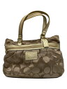 【中古】COACH◆トートバッグ_シグネチャー_総柄/キャンバス/PUP/総柄【バッグ】