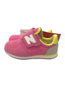 【中古】NEW BALANCE◆キッズ靴/14.5cm/スニーカー/PNK【キッズ】