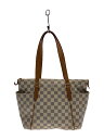 【中古】LOUIS VUITTON◆トータリーPM_ダミエ・アズール_WHT/PVC/WHT【バッグ】