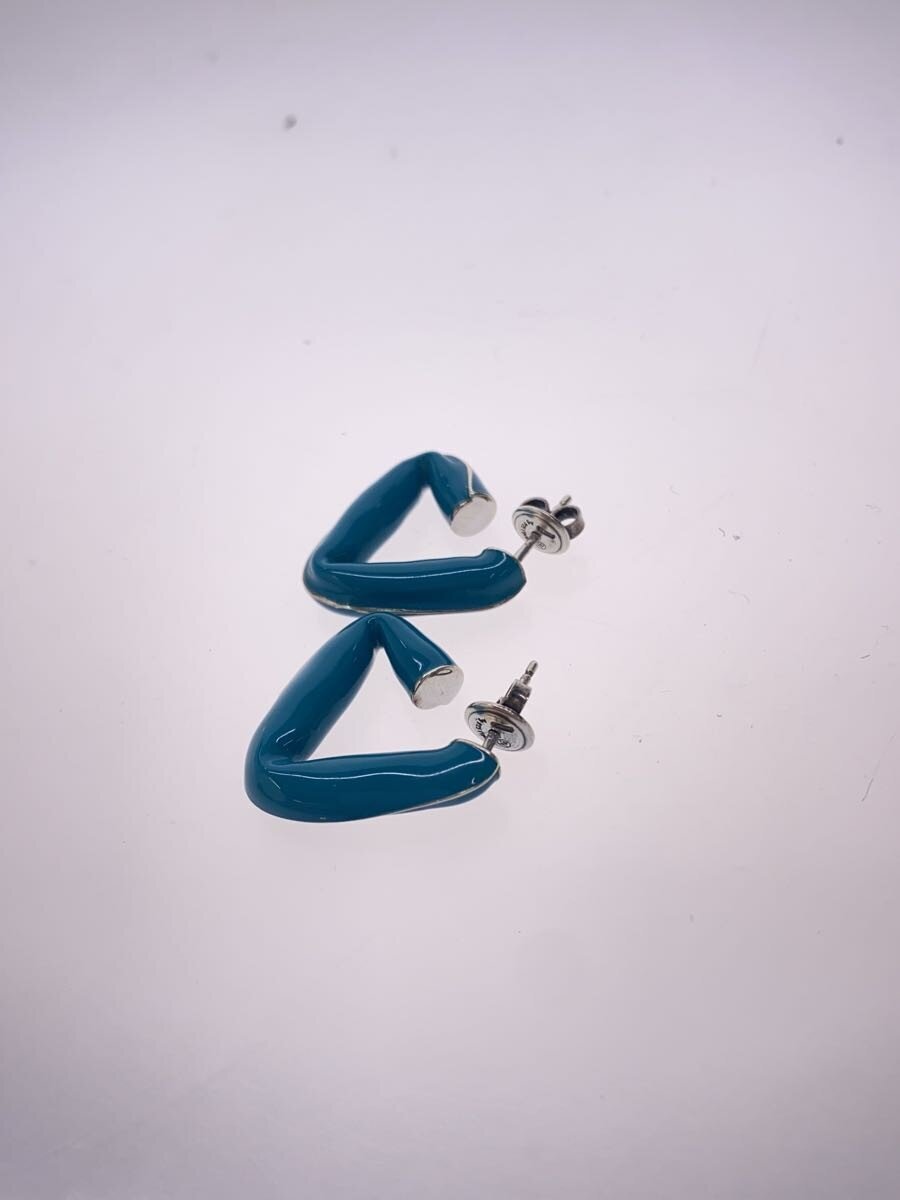 【中古】BOTTEGA VENETA◆トライアングルピアス/☆2375 AR/ピアス/SV925/BLU/メンズ/...
