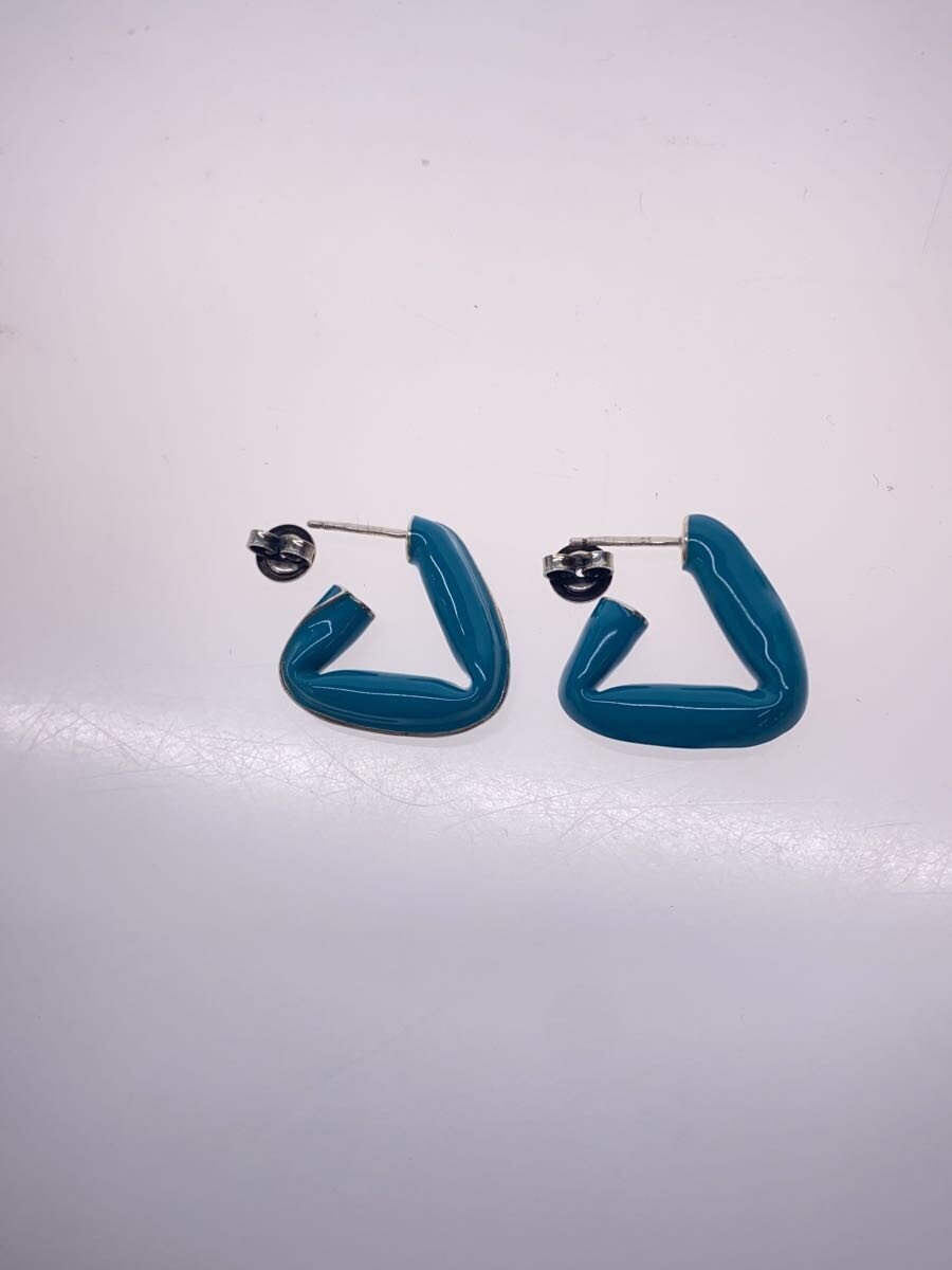 【中古】BOTTEGA VENETA◆トライアングルピアス/☆2375 AR/ピアス/SV925/BLU/メンズ/...