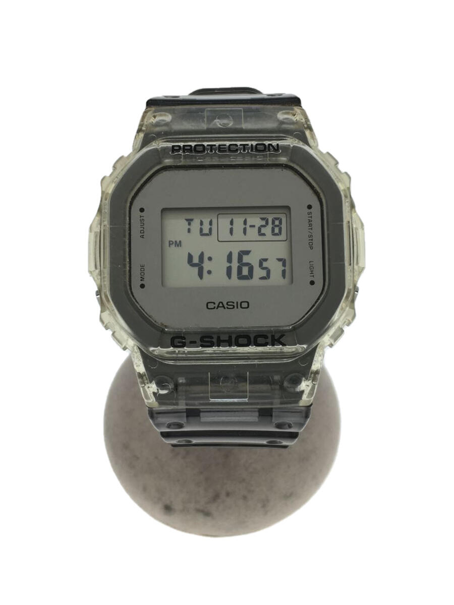 【中古】CASIO◆クォーツ腕時計・G-SHOCK/デジタル/クリア/グレー【服飾雑貨他】