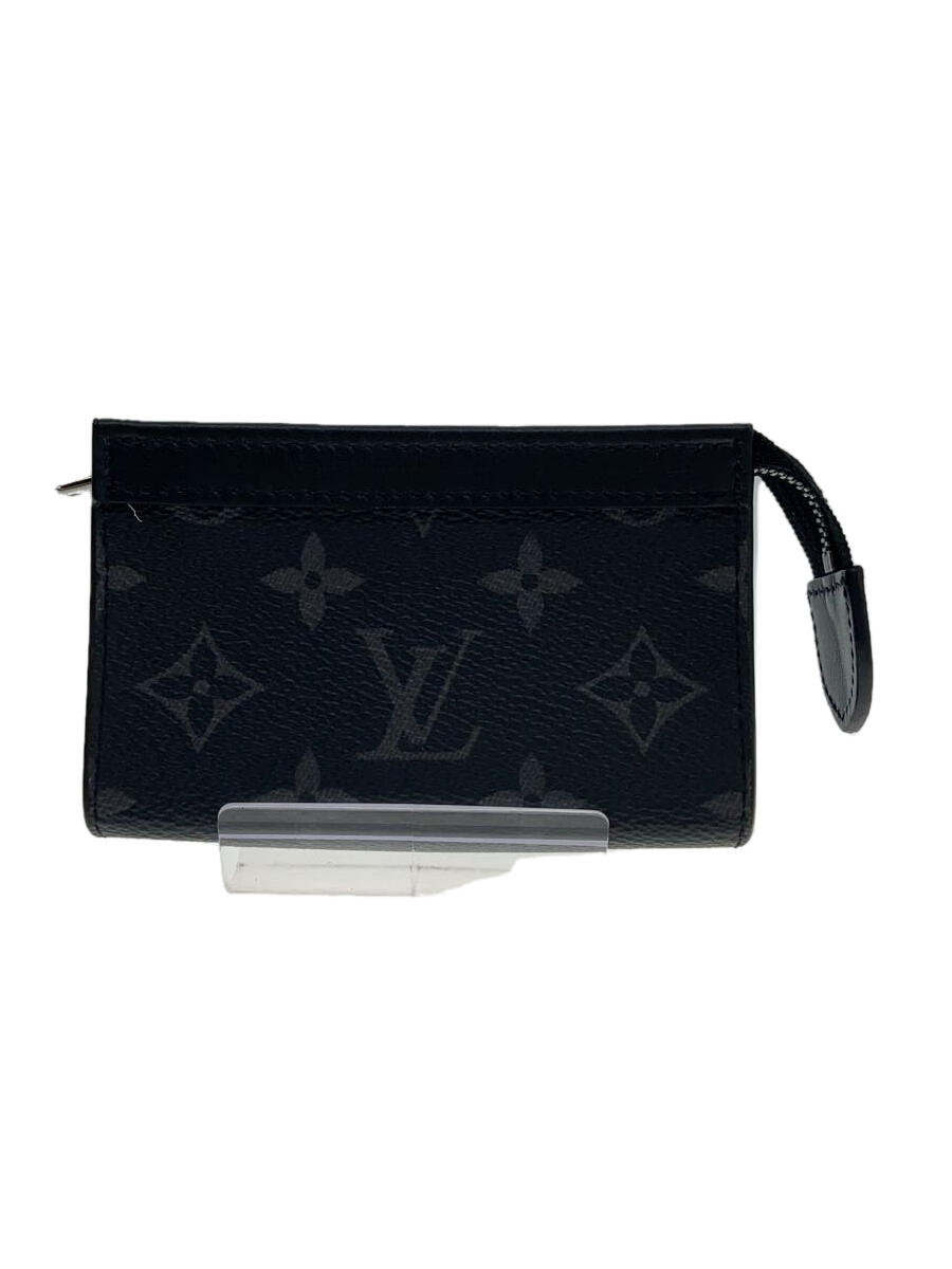 【中古】LOUIS VUITTON◆23年model/ポシェット・クレ ヴォワヤージュ/コインケース/PVC/BLK/メンズ/M82776【服飾雑貨他】