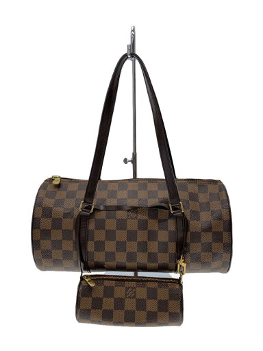 【中古】LOUIS VUITTON◆1)パピヨン30_ダミエ・エベヌ_BRW/PVC/BRW【バッグ】 【中古】LOUIS VUITTON◆1)パピヨン30_ダミエ・エベヌ_BRW/PVC/BRW【バッグ】