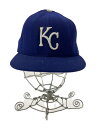【中古】NEW ERA◆キャップ/7/ウール/ブルー/メンズ【服飾雑貨他】