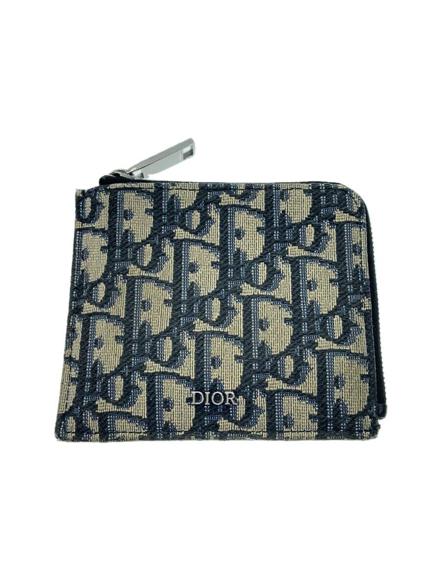 【中古】Christian Dior◆オブリーク/コインケース/ラウンドジップウォレット/トロッター/財布/--/BEG/メンズ【服飾雑貨他】