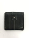 【中古】TOD’S◆2つ折り財布/レザー/BLK/無地/メンズ【服飾雑貨他】