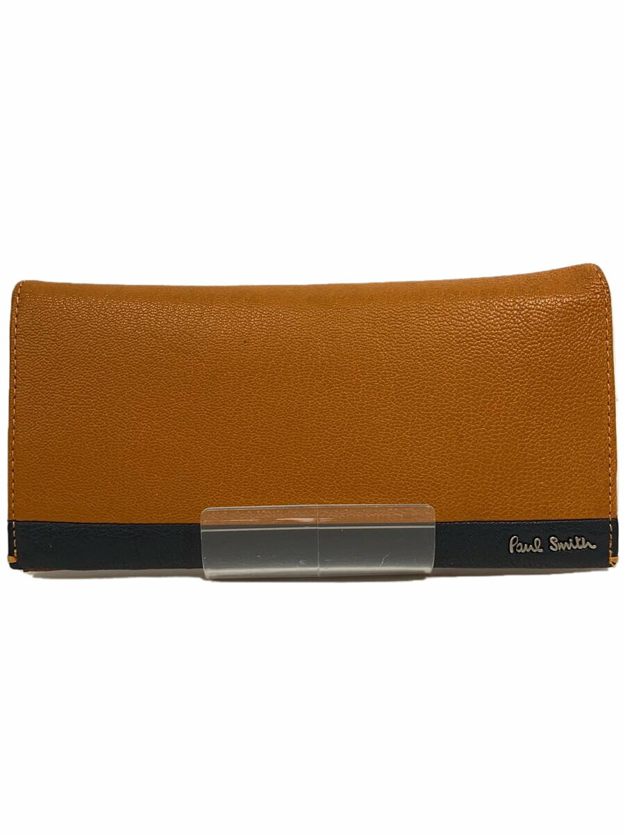 【中古】Paul Smith◆ポールスミス/長財布/レザー/キャメル/無地/メンズ【服飾雑貨他】