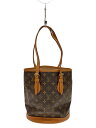 【中古】LOUIS VUITTON◆プチ・バケット_モノグラム・キャンバス_BRW/PVC/BRW【バッグ】