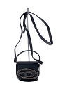 【中古】DIESEL◆1DR/ロゴプレートショルダーバッグ/レザー/BLK/X08709 PR818【バッグ】