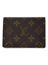 【中古】LOUIS VUITTON◆カードケース/--/BRW/総柄/メンズ/M60533【服飾雑貨他】