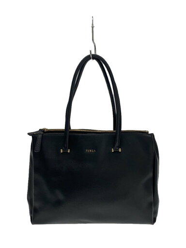 【中古】FURLA◆トートバッグ/--/BLK/無地【バッグ】 【中古】FURLA◆トートバッグ/--/BLK/無地【バッグ】