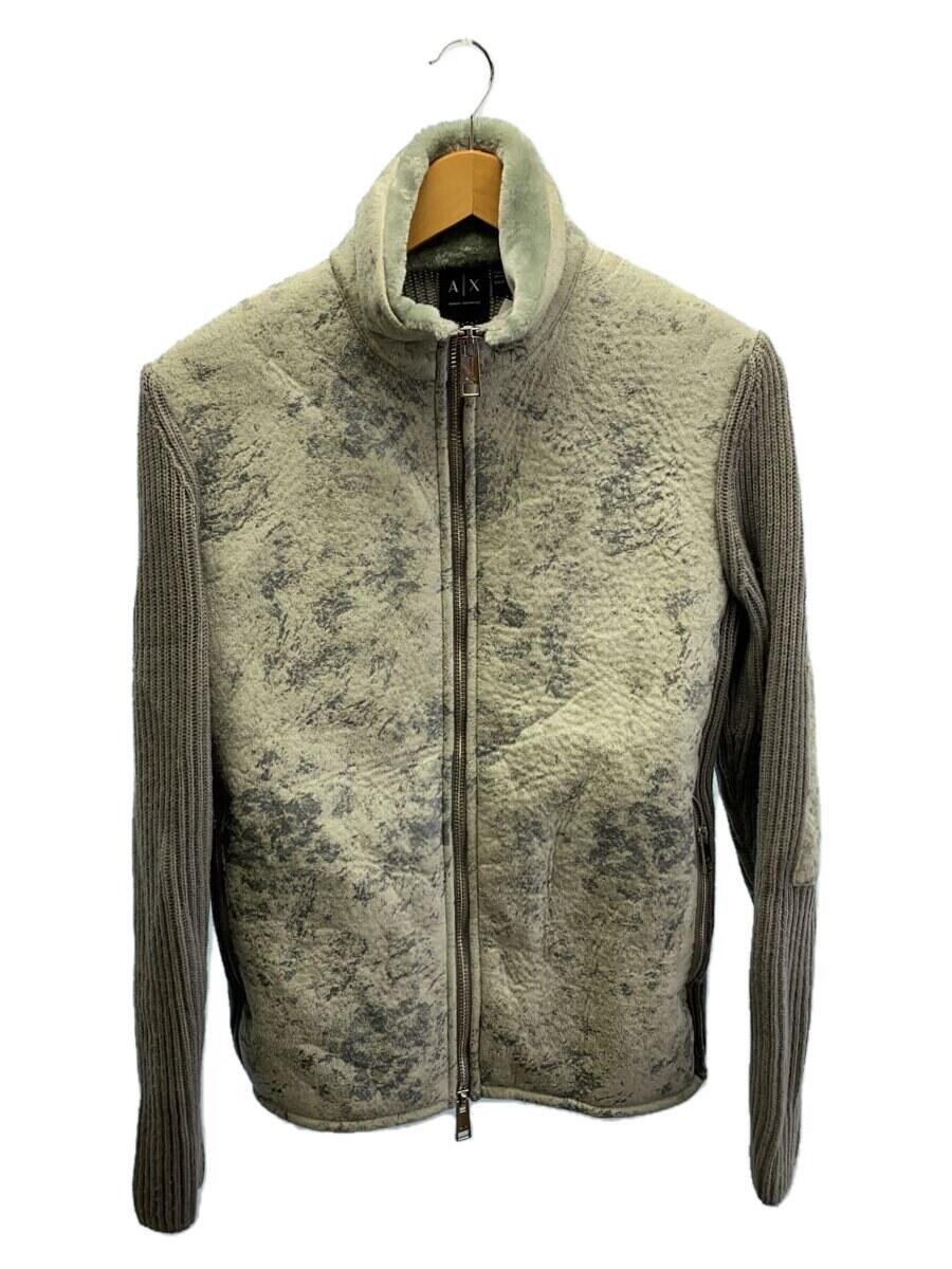 【中古】ARMANI EXCHANGE◆ブルゾン/--/ポリエステル/GRY/無地【レディースウェア】