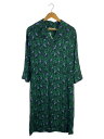 【中古】ODEEH/長袖ワンピース/36/レーヨン/GRN/総柄/507-12760002【レディースウェア】(4)