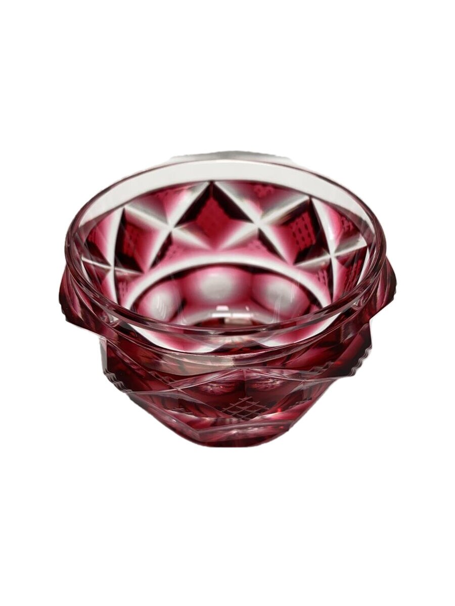 【中古】薩摩びーどろ工芸◆サツマビードロコウゲイ/グラス/レッド/001401【キッチン用品】