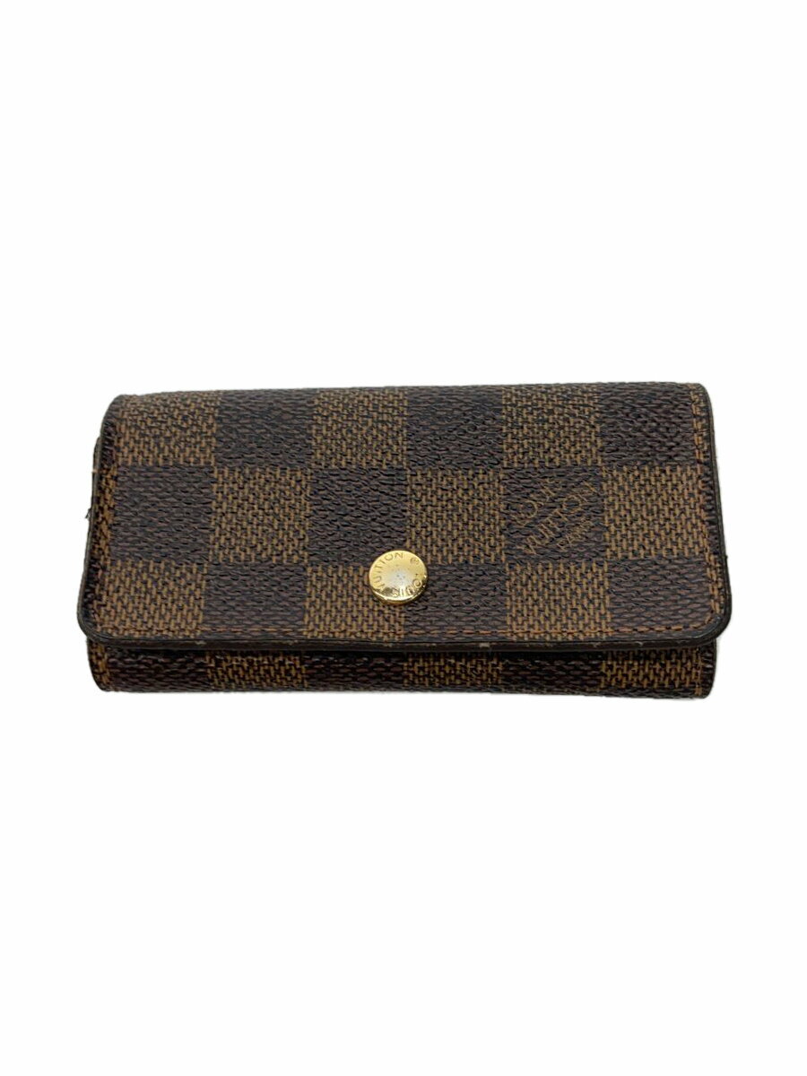 【中古】LOUIS VUITTON◆キーケース/--/BRW/総柄/レディース/N62630/ミュルティクレ6_ダミエ・エベヌ【服飾雑貨他】